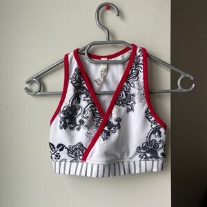 Lululemon Paisley Print V-Neck Sports Bra Size 4